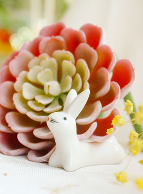 创意白瓷动物摆件工艺品