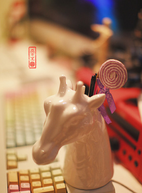 创意麋鹿多肉植物花盆白瓷