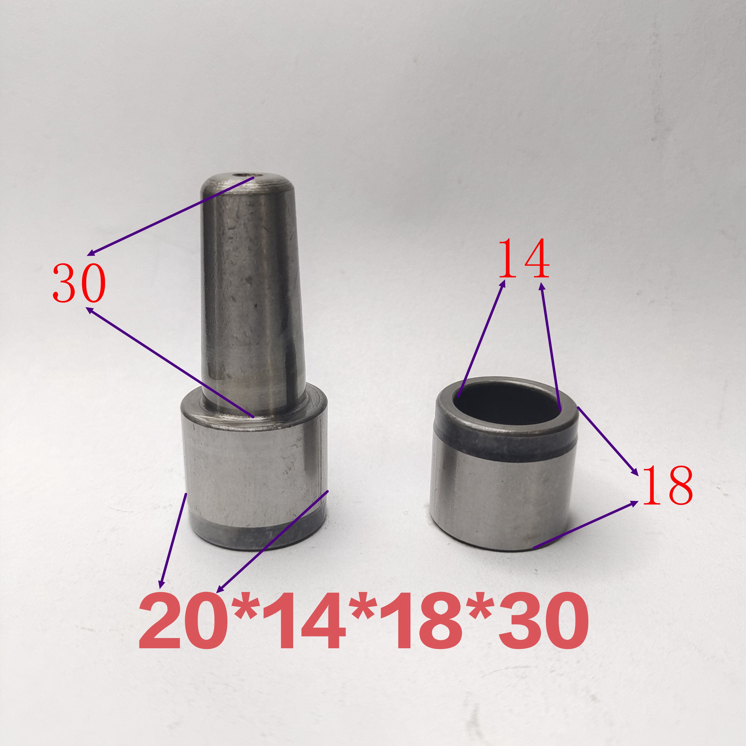 20mm橡胶硅胶模具导柱导套精准定位销套比例导柱材质20cr硬度62±