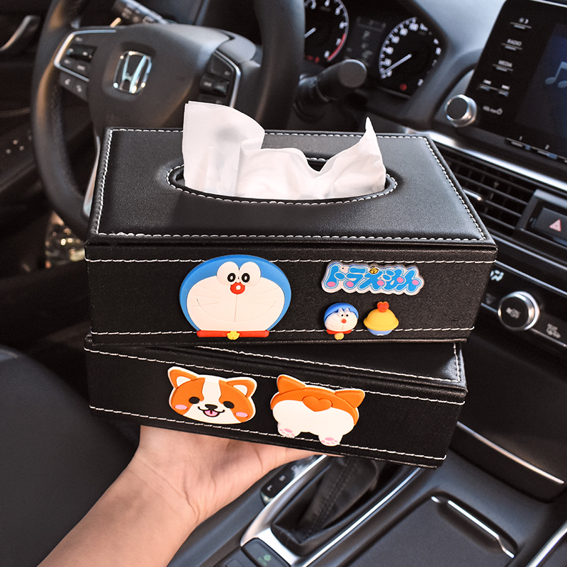 汽车载纸巾盒车上扶手箱抽纸盒创意可爱车用餐巾纸车内饰用品座式 - 图1