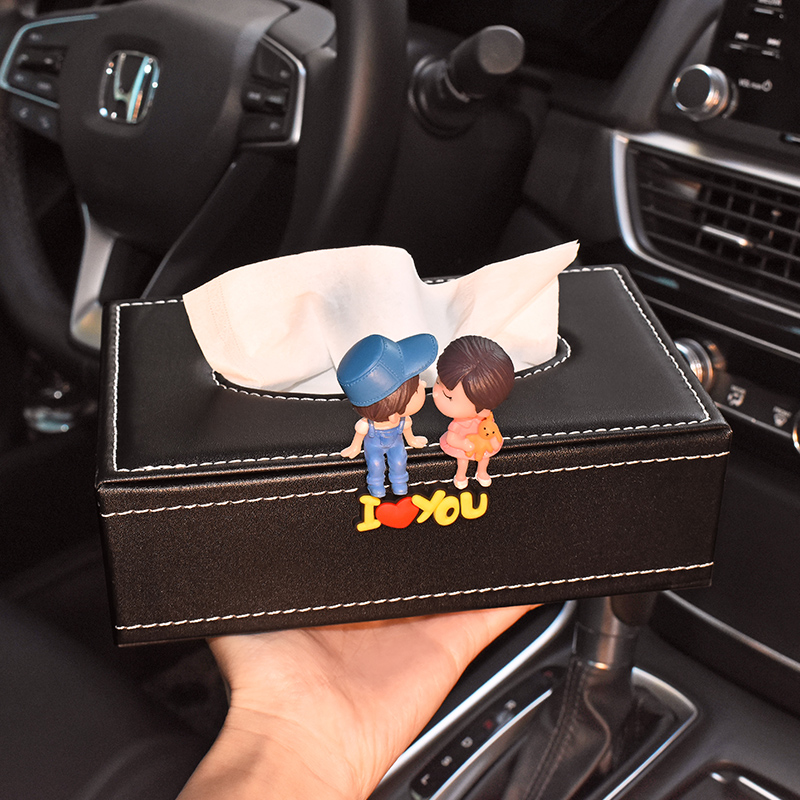 汽车载纸巾盒车上扶手箱抽纸盒创意可爱车用餐巾纸车内饰用品座式 - 图0