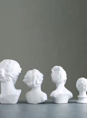 设计师样板间陶瓷艺术头像摆件 客餐厅酒吧咖啡厅人物雕塑装饰品