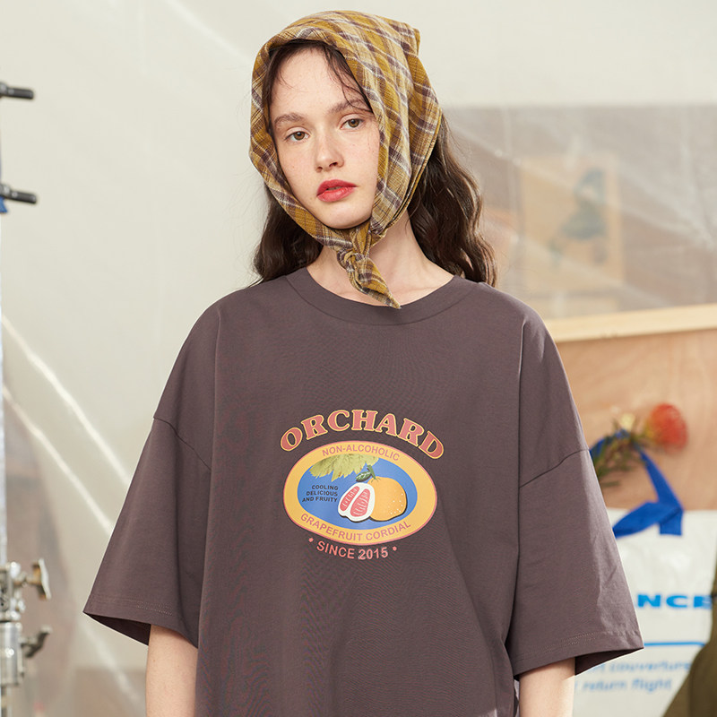 prod夏白色女宽松古着感少女t恤 PROD独立设计T恤