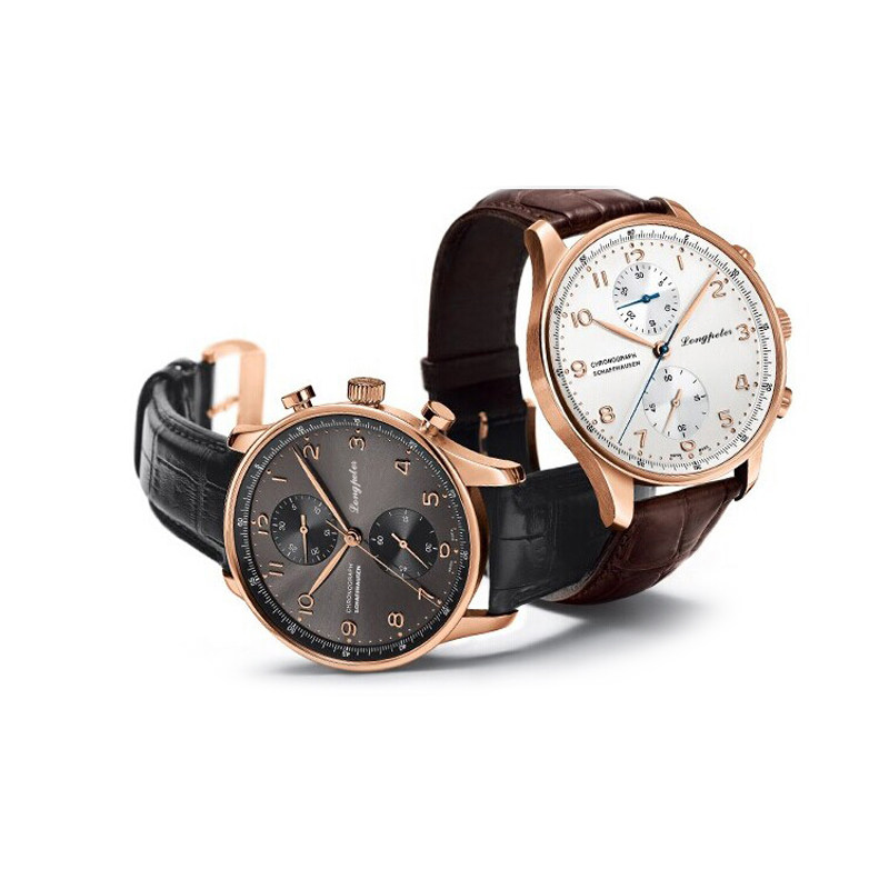 浪铂正品男皮带真皮防水学生石英表 浪铂国产腕表