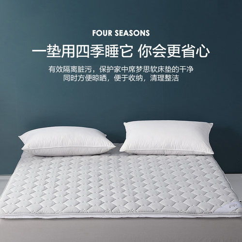 水星家纺床垫全棉加厚软床垫学生防滑垫宿舍单人床褥垫家用保护垫 - 图3