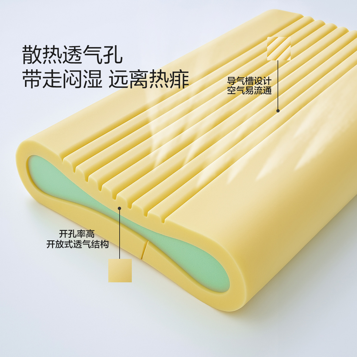 水星家纺 枕芯可水洗A类抗菌升级款硅胶枕头呵护肩颈助睡眠不塌陷 - 图1