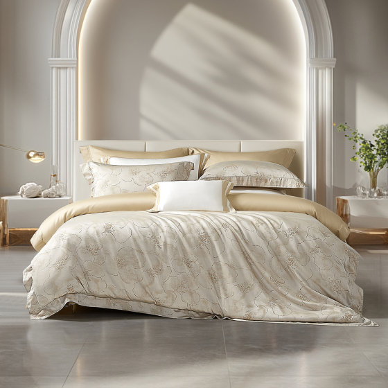 Mercury Home Textiles 60-count Tencel cotton jacquard four-piece set