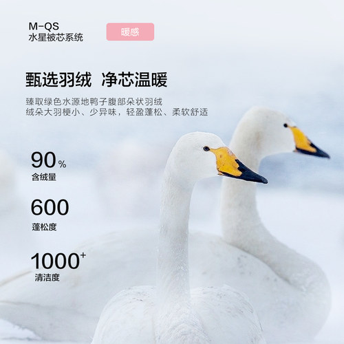 水星家纺90羽绒被春秋被薄被加厚保暖被子抗菌四季被芯冬被冬季 - 图0