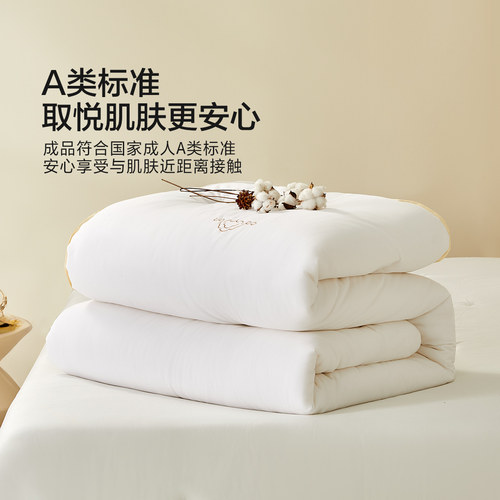 水星家纺A类全棉抗菌棉花被冬被保暖新疆棉春秋被芯被子送长辈-图2