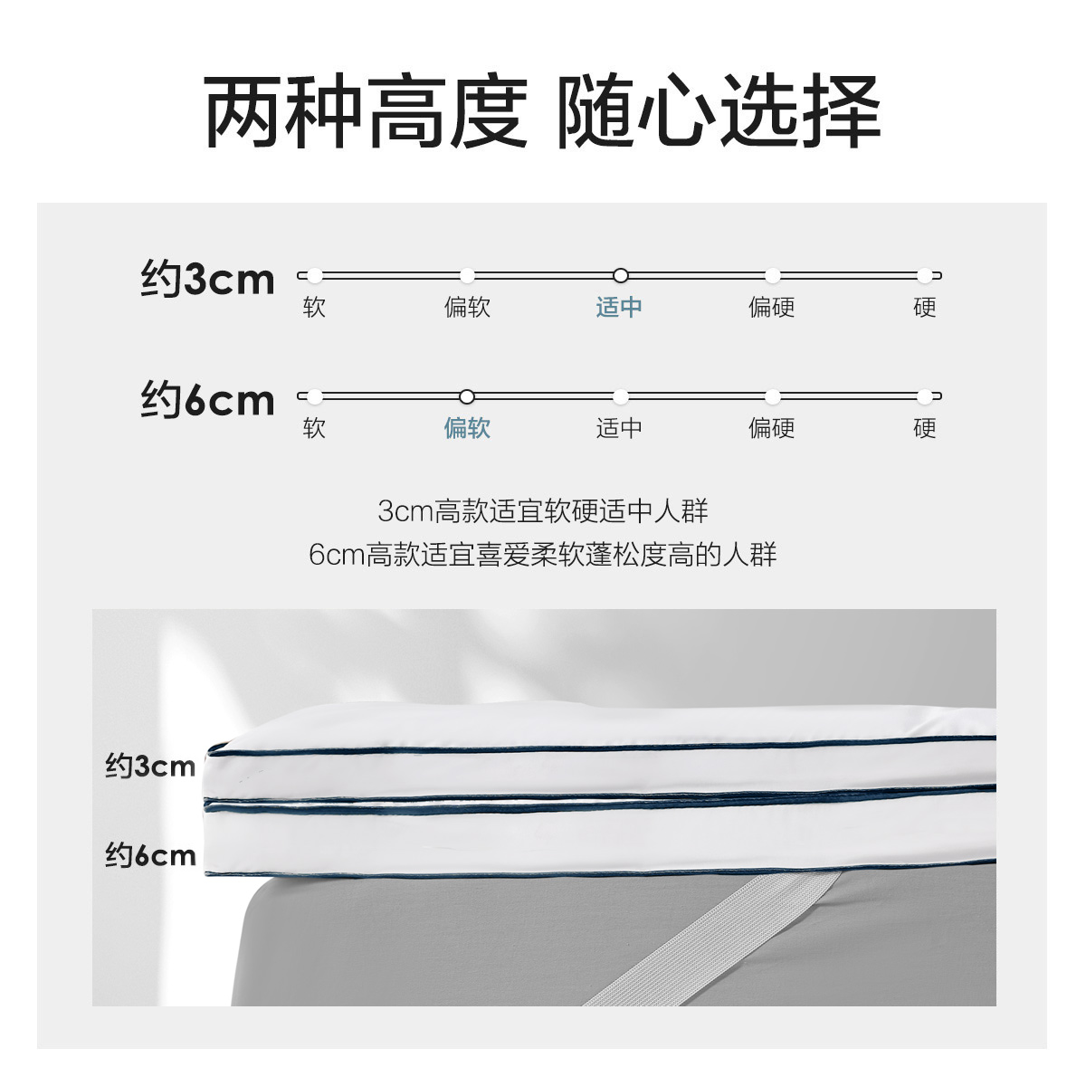 水星家纺A类磨毛抗菌防螨软床垫可折叠单双人垫子床褥床上用品