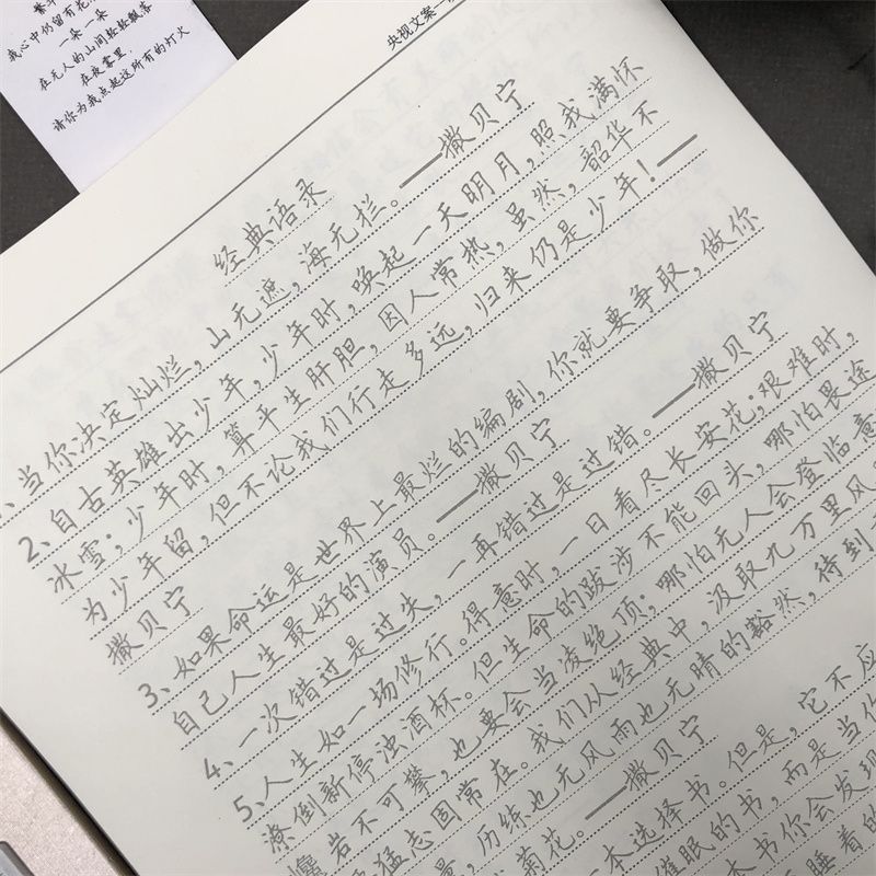 名人名言励志正能量语录文案本练字帖大学生瘦金体玫瑰体练字帖