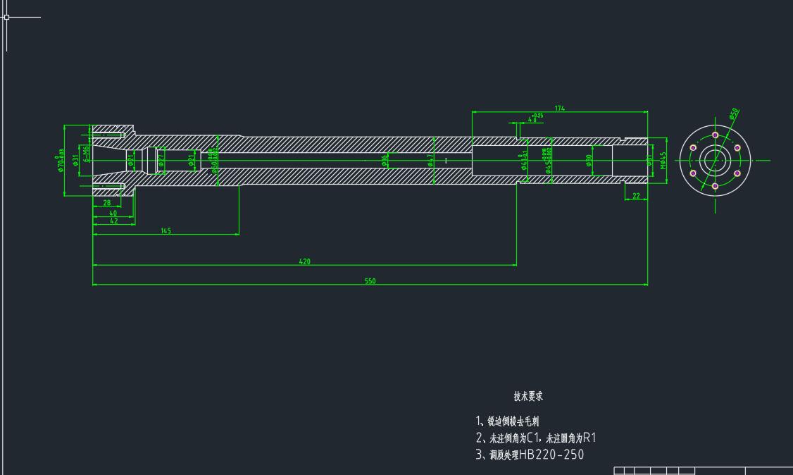 数控铣床电主轴设计2D图机械CAD+说明素材-图1