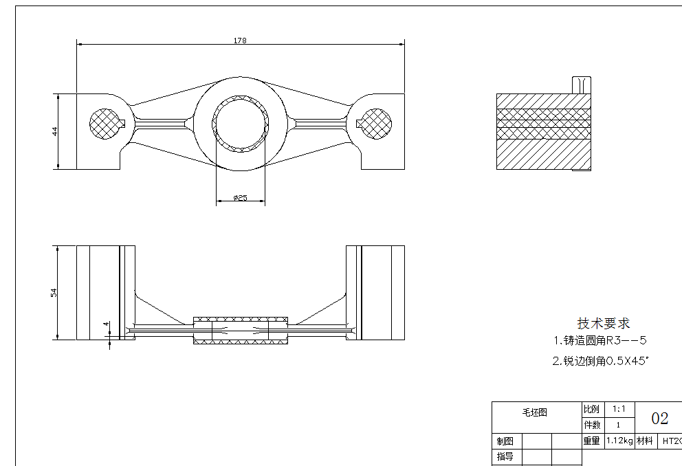 拨叉零件的加工工艺及专用夹具设计2D图机械CAD+说明素材 - 图0