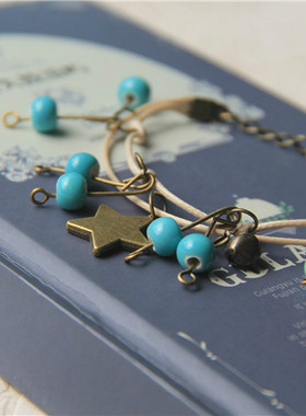 编织古铜色招桃花民族风手链