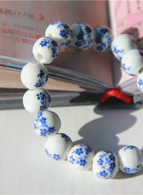 编织串珠陶瓷伸缩民族风云南手链
