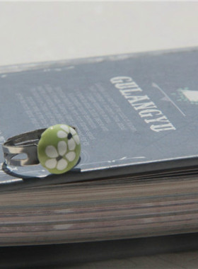 可调节民族风配饰复古陶瓷戒指