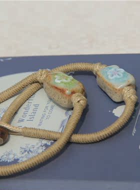 冰裂花朵配饰复古波西米亚风手链