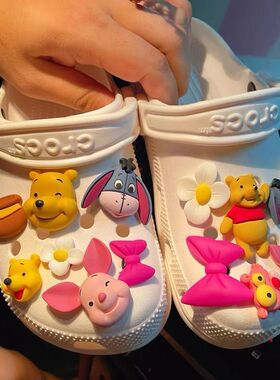 洞洞鞋crocs鞋花鞋扣立体卡通配饰可爱卡通飞天小女警diy配件配饰