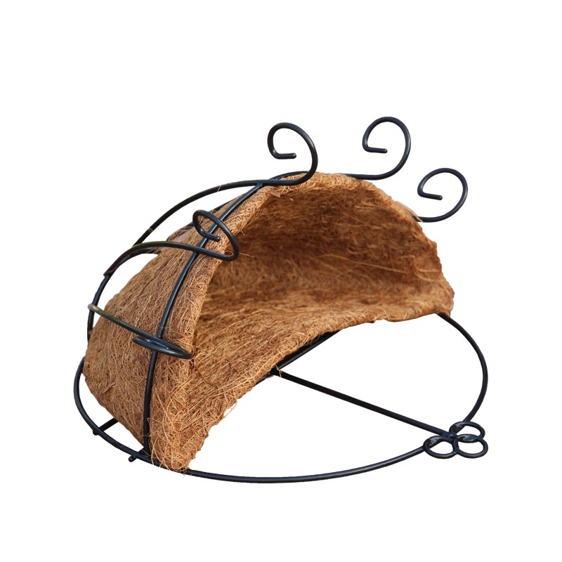 椰棕花篮铁艺壁挂花架半壁式吊篮挂墙上椰棕垫鸟窝海草蓝种植花盆,淘宝优惠券,粉丝福利购,淘宝优惠卷