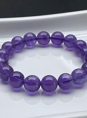天然乌拉圭紫水晶手链女