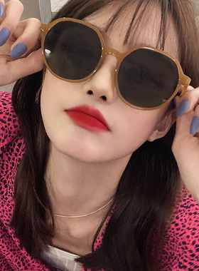 黑色复古风太阳眼镜小红书同款