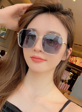 防紫外线防晒圆形墨镜时尚潮流女
