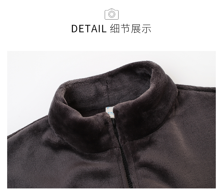 南极人乐客专卖店南极人珊瑚绒男款冬季睡衣加绒加厚法兰绒可外穿保暖居家服套装潮3