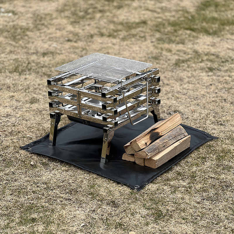 COOLCAMP户外露营防火垫耐高温硅胶隔热垫柴火炉烧烤架垫防火地布,淘宝优惠券,粉丝福利购,淘宝优惠卷