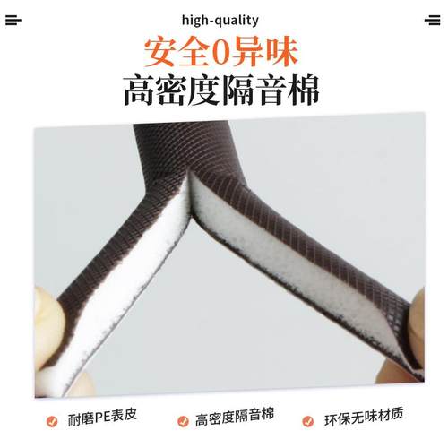 隐形门防撞条PU木门房门防盗门门缝专用自粘超薄隔音密封条静音条 - 图1