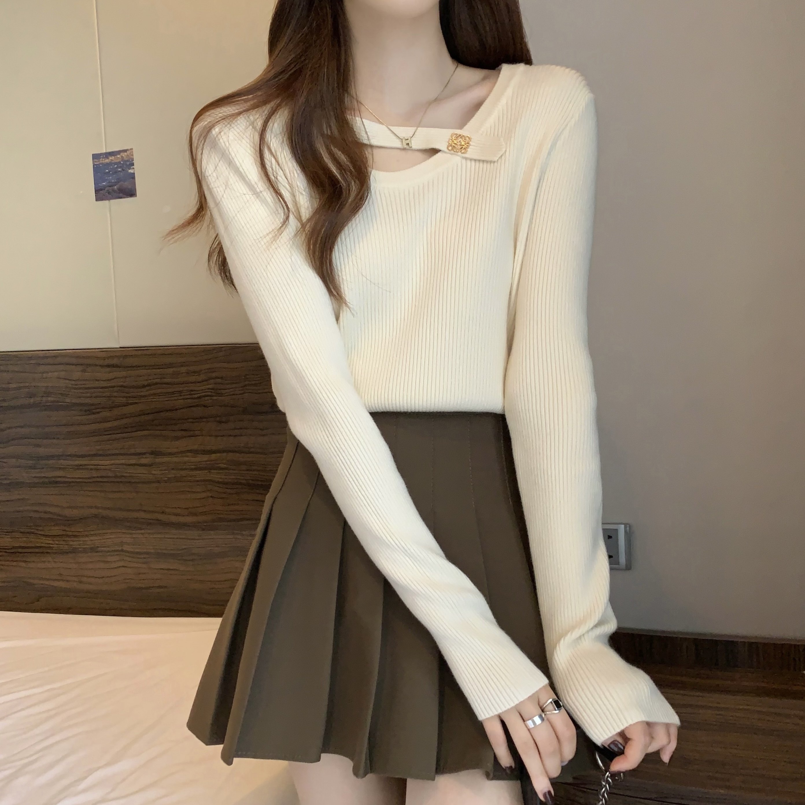 大码女装小心机设计感毛衣打底衫胖mm洋气减龄显瘦别致针织上衣女,淘宝优惠券,粉丝福利购,淘宝优惠卷