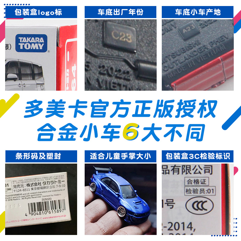 TOMY多美卡玩具警车男孩小汽车模型马自达本田三菱合金玩具小警车 - 图2