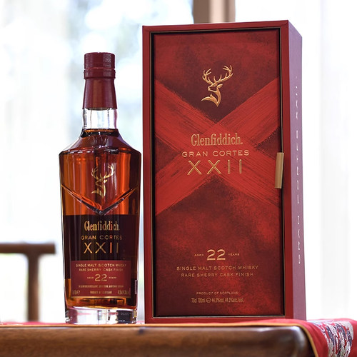 格兰菲迪22年璀璨珍藏单一麦芽威士忌Glenfiddich苏格兰洋酒700ml - 图1