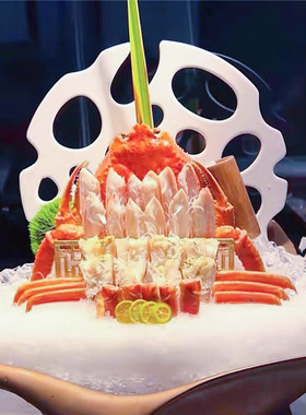 帝王蟹摆盘装饰品镂空盘刺身摆件