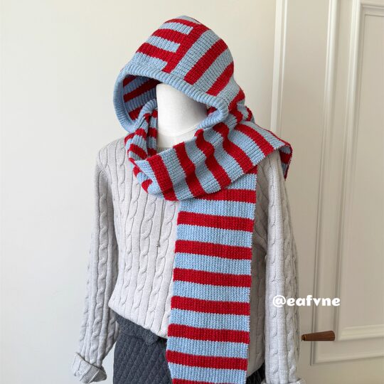 2025 Wool Hat Knitted Color Block Fashionable Essence