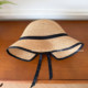 Romantic Hepburn style 100% natural raffia hat