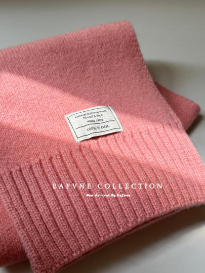 Pure wool red small scarf for women 2023 new style