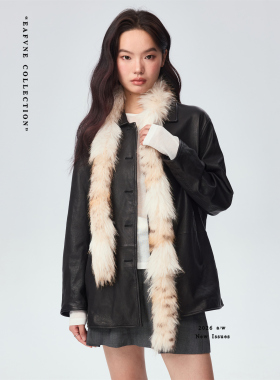 蓬松小众设计感毛绒围巾女