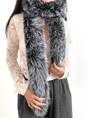 围巾保暖防寒仿皮草冬季百搭