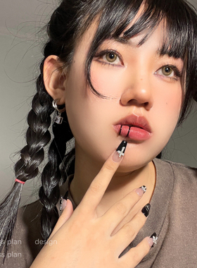 双层精磨精磨免打孔辣妹假唇环