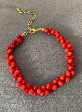 新中式红色手链复古感小众手链