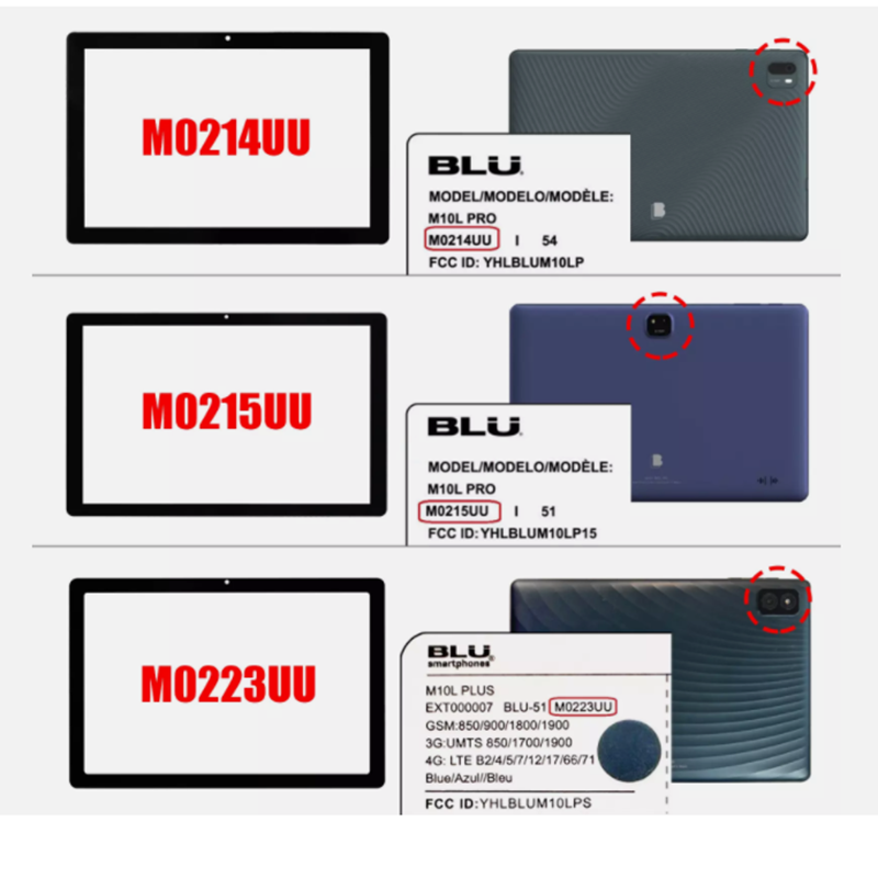 BLU M10L PRO M0214UU M0215UU / M10L PLUS平板电脑触摸屏外屏幕 - 图2