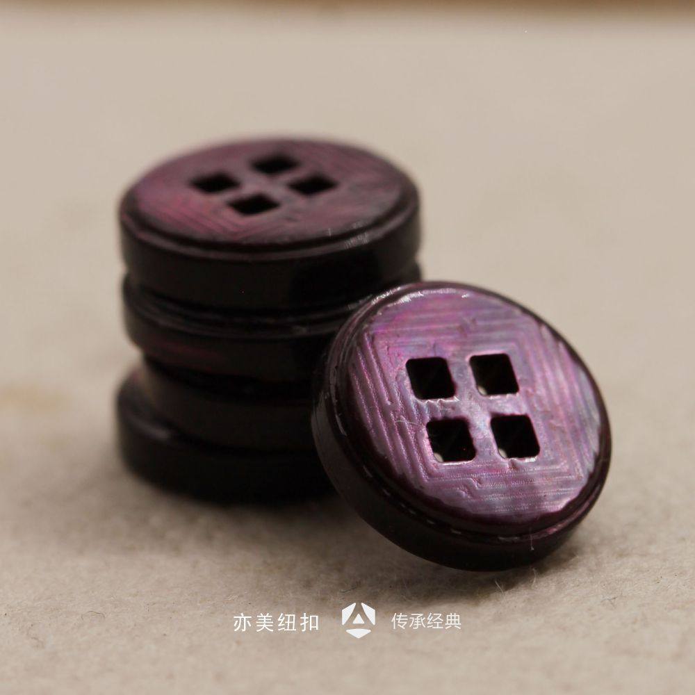 天然贝壳方孔纽扣黑蝶幻彩紫扣子男女衬衫毛衣羊绒扣子包邮十颗,淘宝优惠券,粉丝福利购,淘宝优惠卷