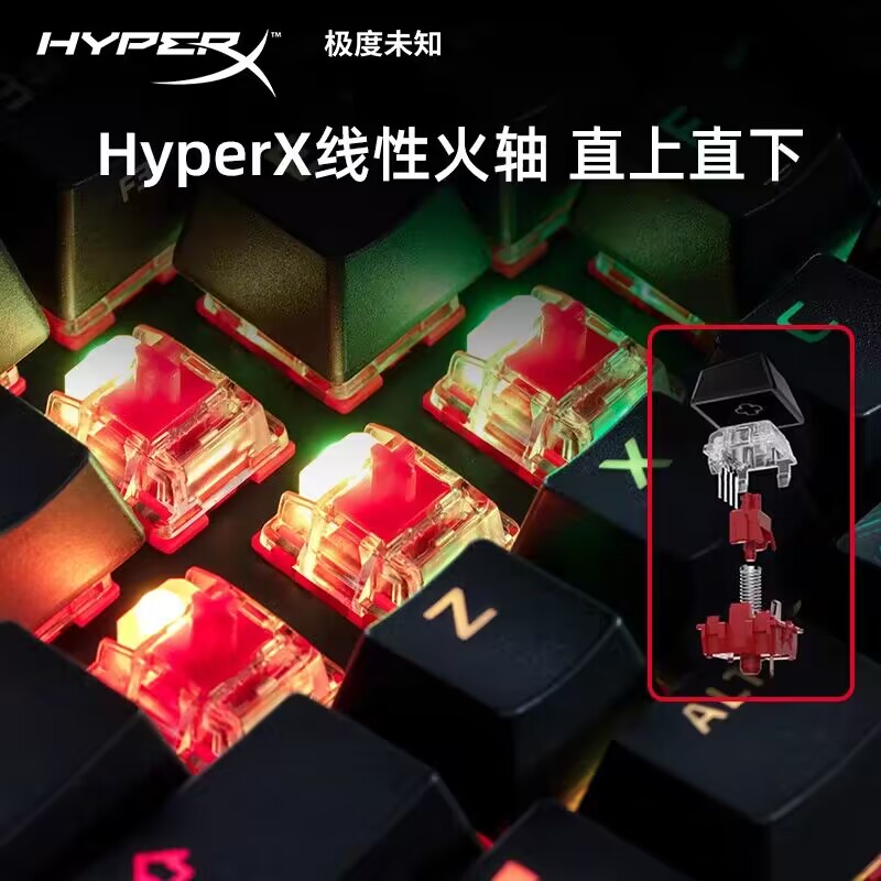 莱昂凯外设店HyperX极度未知Alloy Origins起源60RGB粉白机械键盘-图1