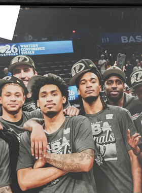 NBA马刺西部冠军木质相框