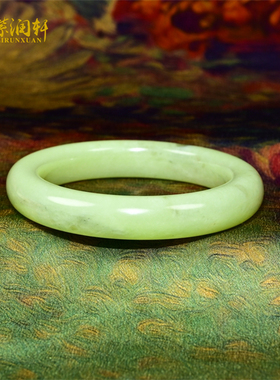 和田玉青黄玉手镯黄口若羌料黄玉