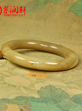 和田玉糖玉手镯糖黄玉蜜糖色玉镯