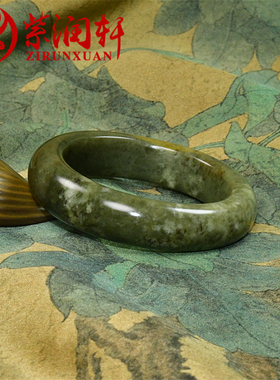 和田玉聚黄皮白沁皮籽料手镯