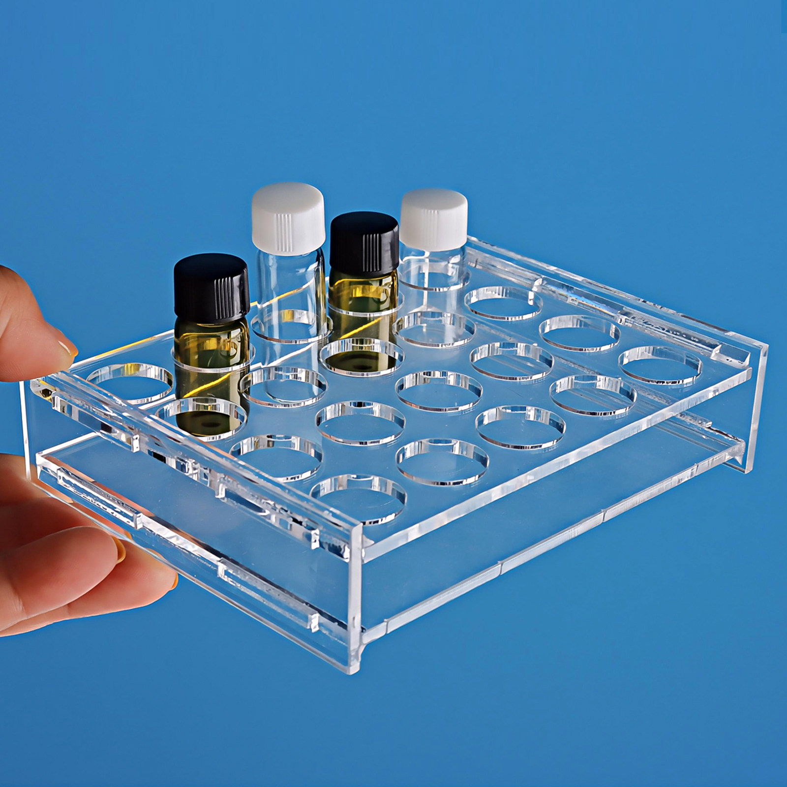 三爱思比色管试管样品瓶精油试剂瓶透明有机亚克力板架实验室耗材,淘宝优惠券,粉丝福利购,淘宝优惠卷