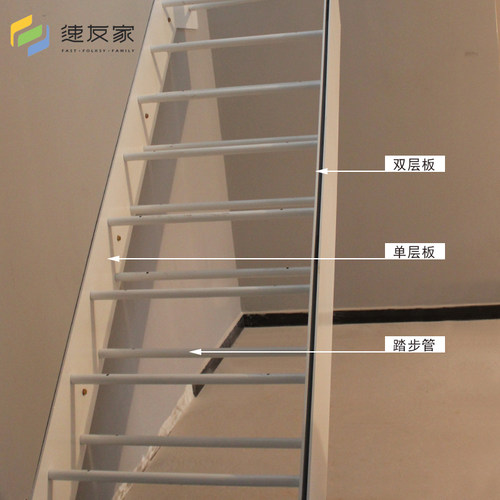 定制安装玻璃护栏扶手实木踏步复式别墅楼梯挑高loft公寓网红楼梯 - 图2