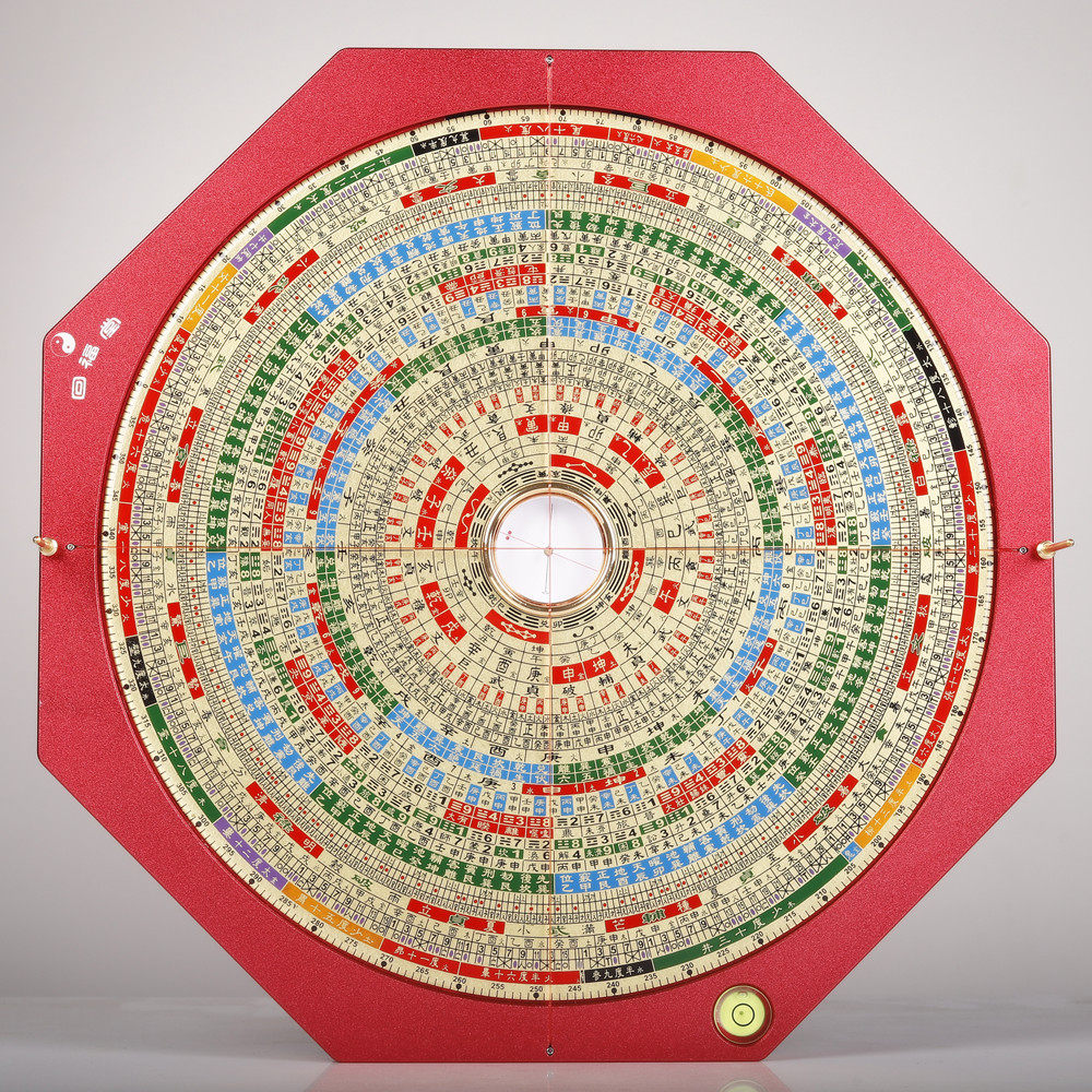 香港华易回福堂八面绿激光红外线八卦三元三合综合罗盘高精度纯铜